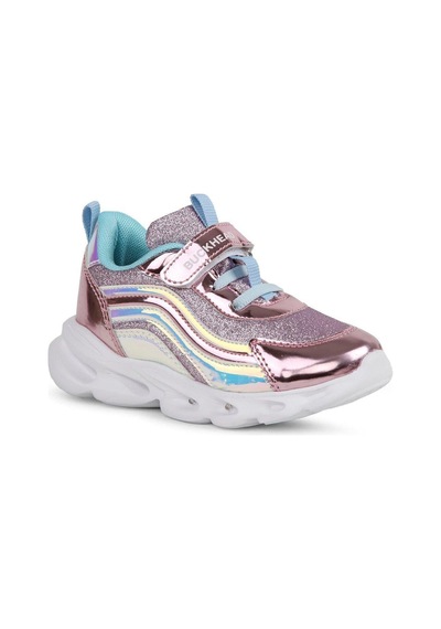 Çocuk Işıklı Cırtlı Günlük Ayakkabı Buck4430 Glossy Shıny-4912 Pink-blue