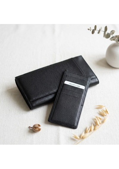 Passtell %100 Hakiki Deri Unisex Model Telefon Koymalı Büyük Boy Cüzdan Ve El Portföyü 19,5 9,5 Cm Siyah