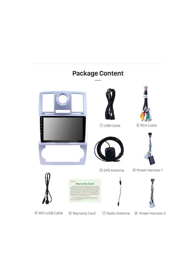 Chrysler C300 2005-2007 Uyumlu Multi Medya Navi Gasyon Usb Kamera Carplayer 4 Ram