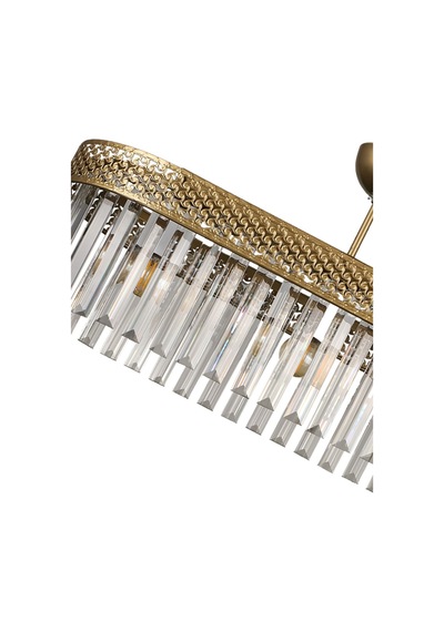 Begüsa Sitrus 3.lü Elips Lux Kristal Eskitme Avize