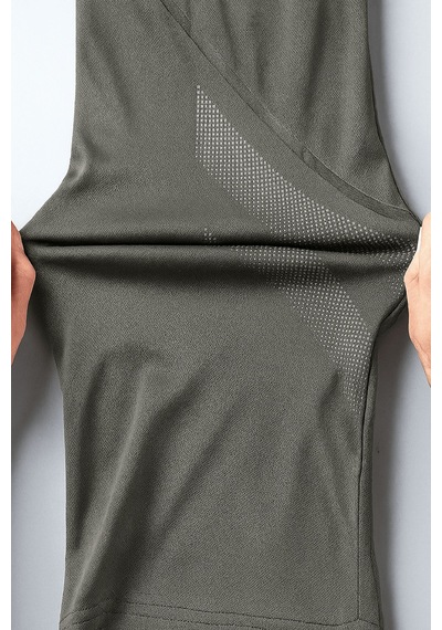 Genius Store Erkek Spor Tişört Antreman Gym Polyester Erkek Sporcu T-shirt Şeritli-tişört Füme