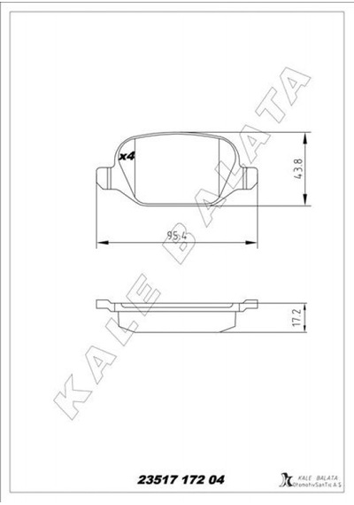Arka - 452 - Fren Balatası Alfa Romeo Mıto 09- Fıat Lınea 09- 1.3jtd 1.4tjet - Mıxdepo - 1.6jtd Fişsiz
