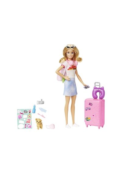 Barbie Seyahatte Bebeği Ve Aksesuarları (HJY18)
