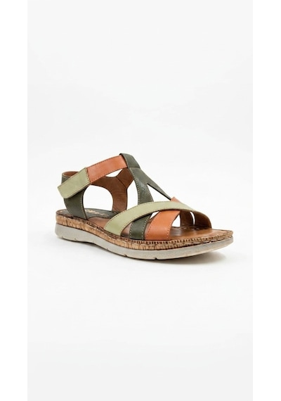 Haki-multi Kadın Hakiki Deri Sandalet 213.s-553