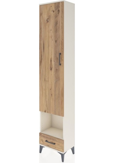 Arges Dolap 3 Raflı Tek Çekmeceli Tek Askılı 44x30x221 Aytaşı-çam Aytası