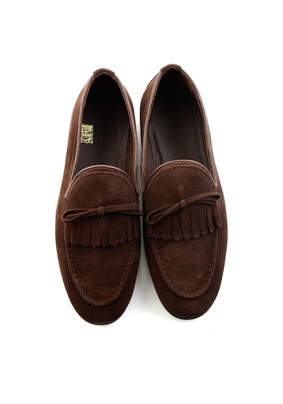 Kahve Hakiki Deri Erkek Loafer Ayakkabı E01594034702 Kahve