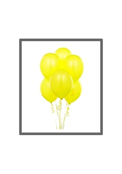 Balon Metalik Altın Sarı Balon - 10 Adet Çok Renkli