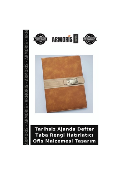 Tarihsiz Ajanda Defter Taba Rengi Hatırlatıcı Ofis Malzemesi Tasarım Çok Renkli
