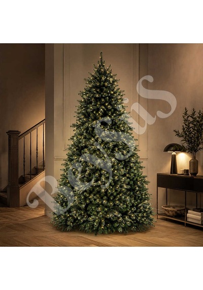 Mavi Ladin Kendinden Işıklı Yılbaşı Çam Ağacı 240 Cm 2475 Dal - Premium Seri