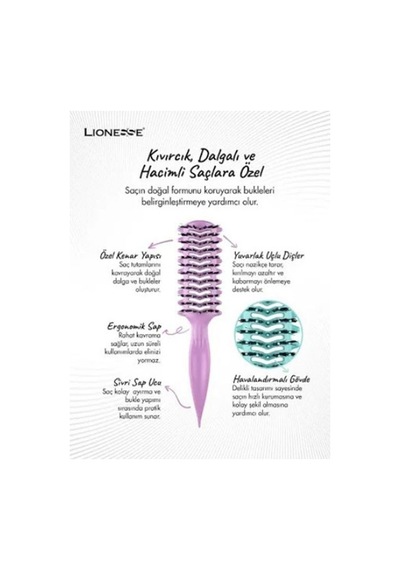 Lionesse Kıvırcık Saç Fırçası 8916 0.18