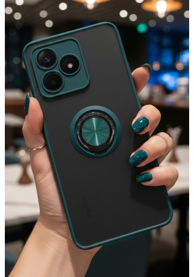 Realme C53 İçin Kamera Korumalı Yüzüklü Kılıf - Leke Tutmaz Mat Ve Dayanıklı Yapı