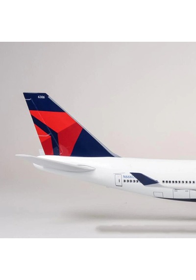 Delta Air B747 Yolcu Uçağı Model Uçak 1/160 Ölçek 47cm