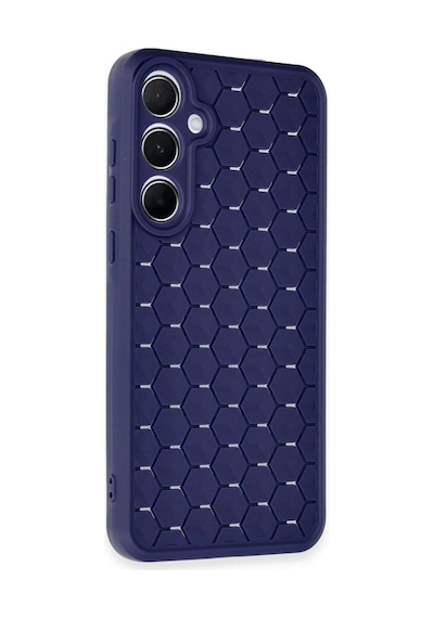 Samsung Galaxy A15 4g Kılıf Petek Silikon Kapak - Lacivert