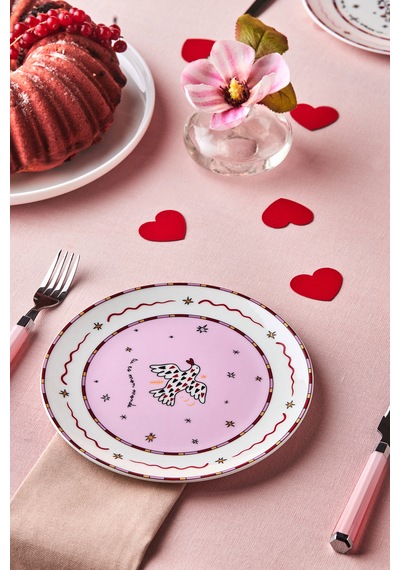 Karaca Toimoi 6 Kişilik Porselen Pasta Takımı Pembe