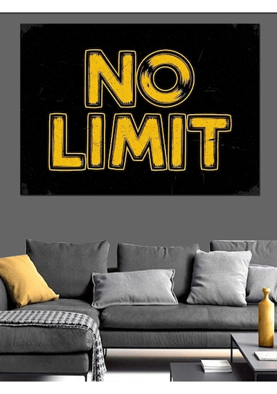 Ahşap Tablo No Limit Sınır Yok Yazılı Tabela Gym Temalı
