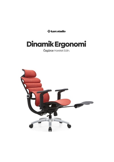 Rosso Ergonomik Çalışma Koltuğu - Kırmızı
