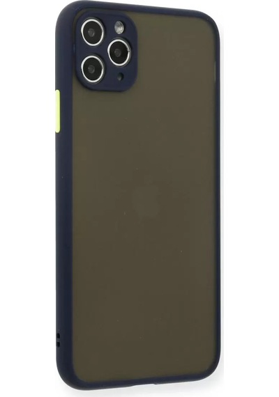 Newface Apple İphone 11 Pro Max Kılıf Montreal Silikon Kapak - Lacivert