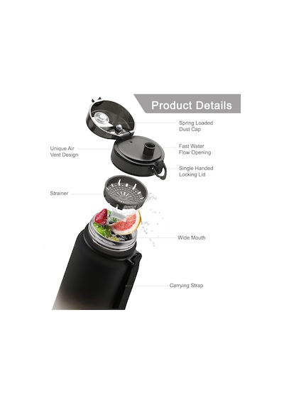Spor Su Şişesi 500ml/800ml/1000ml, Bpa İçermeyen Tritan Sızdırmaz Yeniden Kullanılabilir Su Şişeleri Yetişkinler İçin Süzgeçli Çocuklar Okul Spor Salonu Koşu Açık Hanana 1000ml, Siyah Beyaz Diğer Spor Su Şişesi 500ml/800ml/1000ml, Bpa İçermeyen Tritan Sızdırmaz Yeniden Kullanılabilir Su Şişeleri Yetişkinler İçin Süzgeçli Çocuklar Okul Spor Salonu Koşu Açık Hanana 1000ml, Siyah Beyaz Diğer