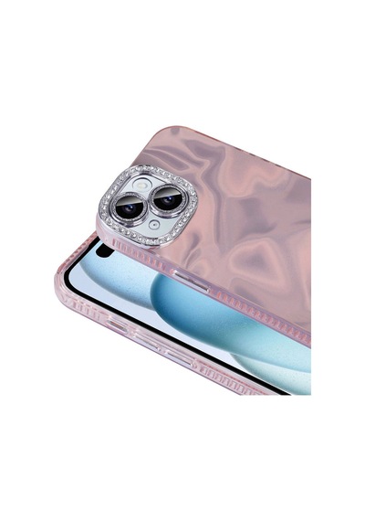 Apple Apple iPhone 13 / 14 Uyumlu Kılıf Airbagli Parlak Taş Detay Tasarımlı Kapak