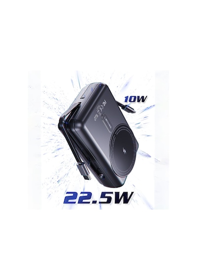 Lenyes Px274d Pd 22.5w Standlı M-safe Şarj Özellikli Wireless Powerbank 15w 20000mah Siyah Siyah