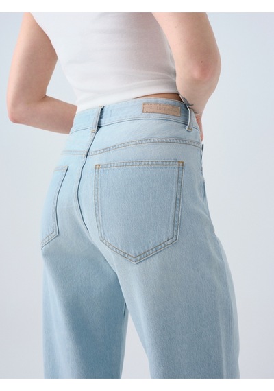 Wide Leg Regular Fit Kadın Pantolon Denim