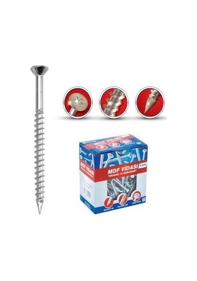 Meridyen Mdf Vidası 3.5x50 200 Lü Paket 0.35 CM