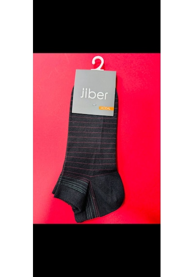 Jiber Erkek Modal Patik Çorap 6 Çift-6109 Siyah