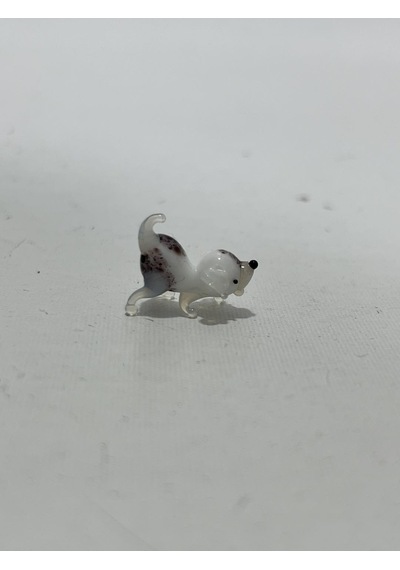 El Yapımı Mini Murano Cam Köpek Biblo A157-01