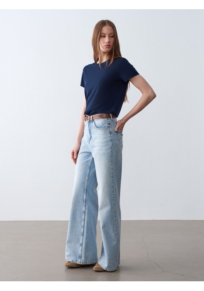Dilvin 32852 Basic T-shirt-k.lacivert