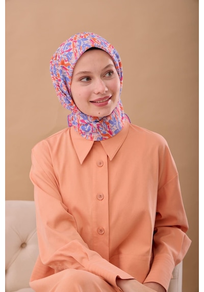 Silk Home Soft Eşarp 73091-07 Ekru, Pembe, Lila, Turuncu