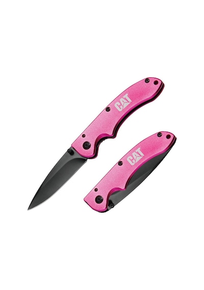 Cat Da980060 Kemer Askı Kancalı Katlanabilir 15cm Paslanmaz Çelik Pembe Kamp Çakısı