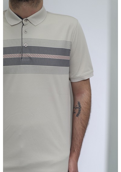 Santa Dmctekstil Erkek Desenli Spor Kesim Rahat Kalıp Polo Yaka Düğme Kapamalı T-shirt Koyu Bej Santa Dmctekstil Erkek Desenli Spor Kesim Rahat Kalıp Polo Yaka Düğme Kapamalı T-shirt Koyu Bej