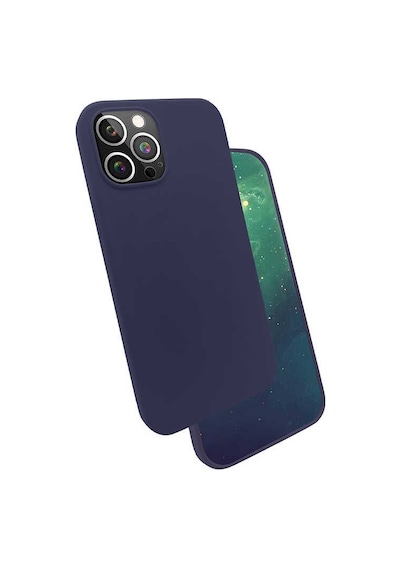 Apple Uyumlu iPhone 12 Pro Max Uyumlu Zore Silk Silikon-lacivert Lacivert -