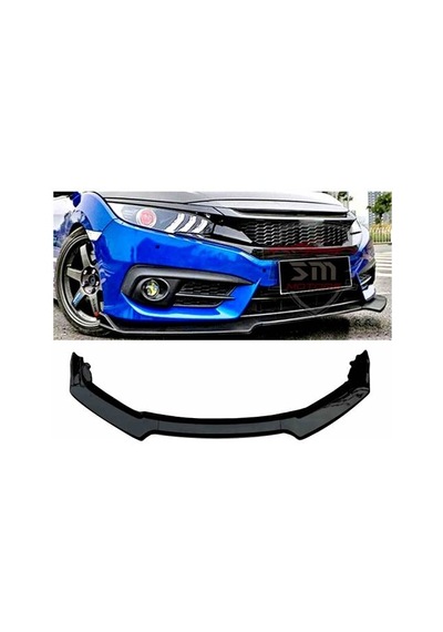 Honda Civic Fc5 Tampon Eki 3 Parça Lip Bodykit Karlık Pianoblack