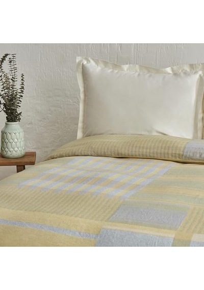 Karaca Home Striped %100 Pamuk Çift Kişilik Müslin Pike Mavi Açık Indigo