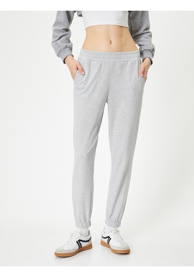 Koton Jogger Eşofman Altı Cepli Rahat Kalıp Gri 5wal40011ık Gri