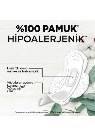 Kotex Natural Hijyenik Ped Pamuk Normal 20'li