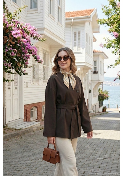 Lela Bayan Trençkot 6927672 Kahve Kahve