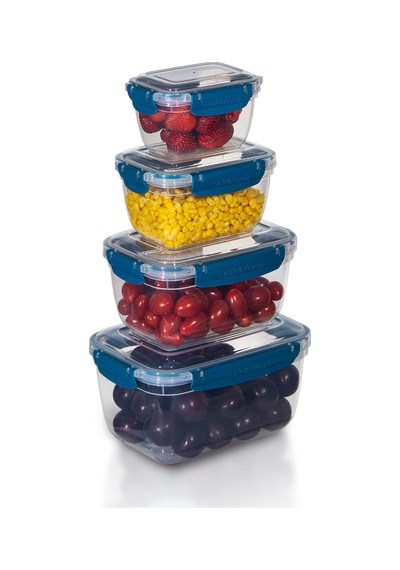 4'lü Master Dikdörtgen Saklama Kabı 550 ML - 1000 ML - 1800 ML - 3000 ML 001