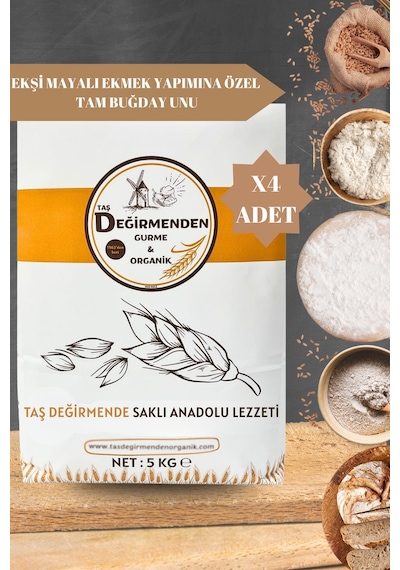 Ekşi Mayalı Ekmek Yapımına Özel Tam Buğday Unu - 20 Kilo