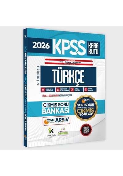 2026 Fullkpss Lisans-önlisans-ortaöğretim Türkçenin Kara Kutusu ÖSYM Çıkmış Soru Bankası Son 15 Yıl