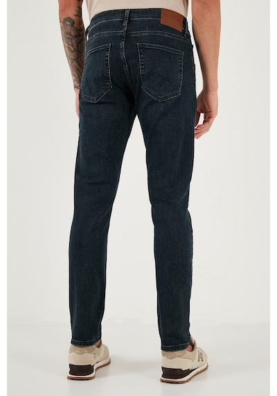 Buratti Pamuklu Slim Fit Yüksek Bel Dar Paça Jeans Erkek Kot Pantolon 3300C45Tokyo Mavi