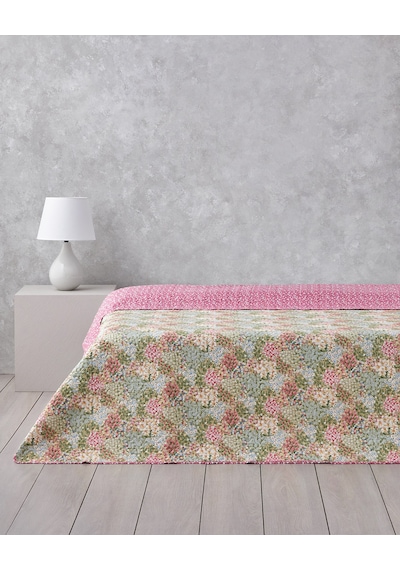 English Home Blossom Bouquet Çift Kişilik Çok Amaçlı Örtü 200x220 Cm Pembe Pembe