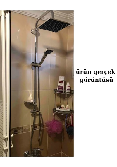 Faumix Ckt01 Krom Yağmurlama Tepe Duş Seti Krom