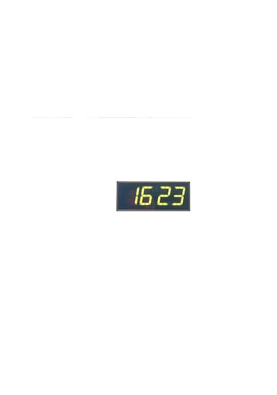 Dijital Led Duvar Ve Masa Saati Derece Ve Nem - Sarı Kasa Ölçüsü: 15x37 Cm