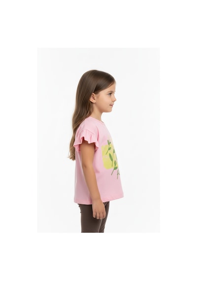 Toontoy Kids Toontoy Kız Çocuk Baskılı Bisiklet Yaka Kolu Fırfırlı Tişört 25008 Pembe Toontoy Kids Toontoy Kız Çocuk Baskılı Bisiklet Yaka Kolu Fırfırlı Tişört 25008 Pembe