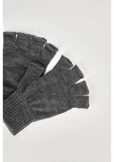 Antrasit Unisex Triko Kesik Eldiven 001