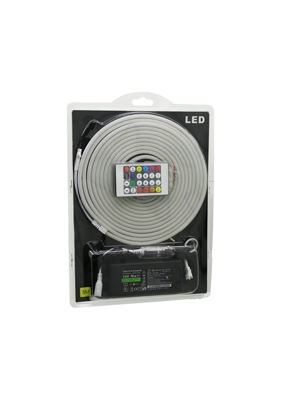 Go İthalat 5mt Kumandalı - Adaptörlü Neon Şerit Led 12v