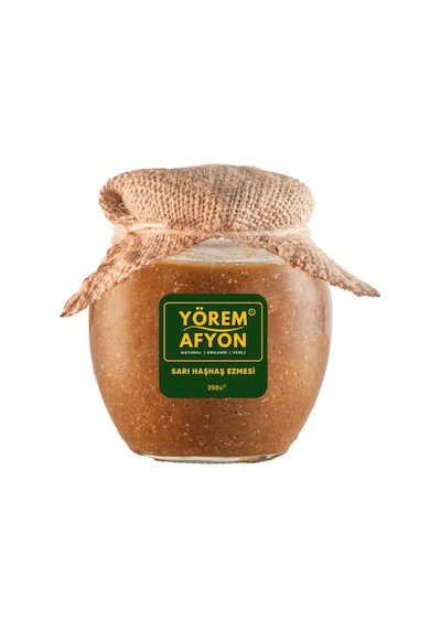 Yörem Afyon Meşhur Afyonkarahisar Taş Değirmende Öğütülmüş Cam Sarı Haşhaş Ezmesi 350gr.