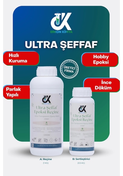Erkon Kimya Ultra Şeffaf Hobby Epoksi 1.5 Kg